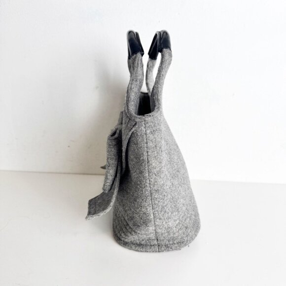 Kate Spade Wool bow tote bag with black leather trim - Picture 5 of 9